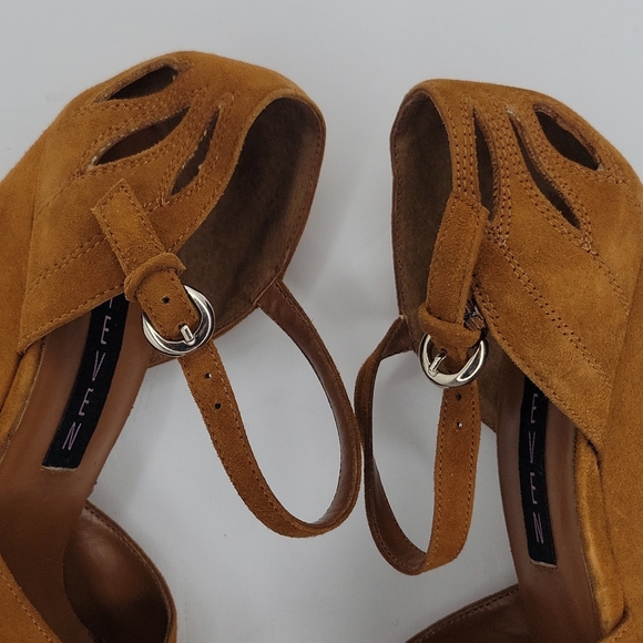 STEVEN by Steve Madden High Wedge Heel Suede Mary Janes 7M NWOT - Picture 12 of 14